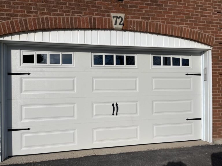 white instulated garage door