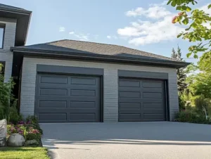 Double brown garage door replacement Etobicoke