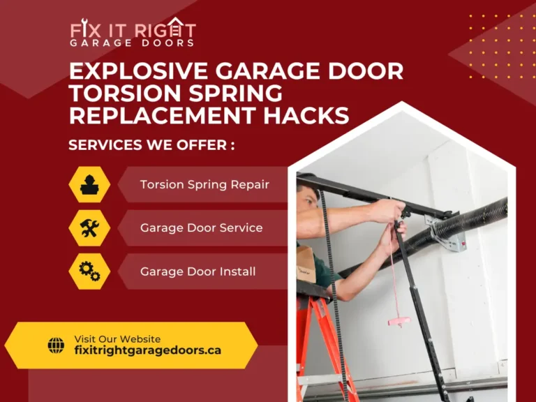 Garage door torsion spring replacement Hacks