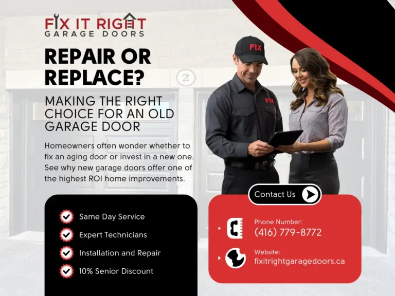 garage door repair vs replace