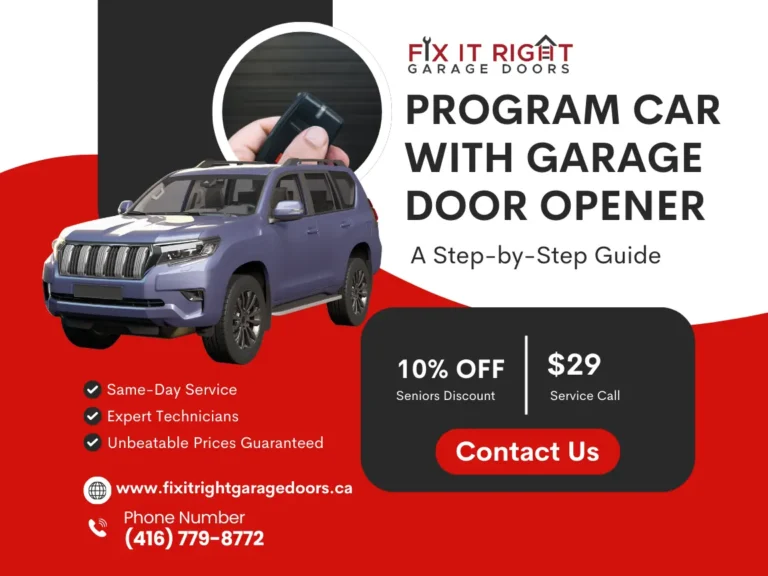 program car with a garage door opener