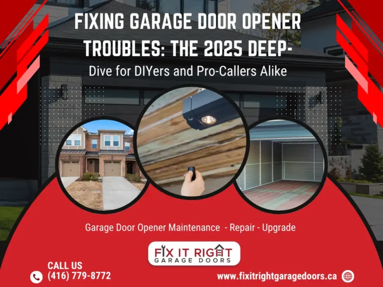 Fixing Garage Door Opener Troubles: The 2025 Deep-Dive for DIYers and Pro-Callers Alike