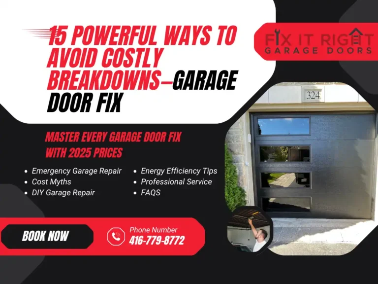 Garage Door Fix – 15 Powerful Ways to Avoid Costly Breakdowns