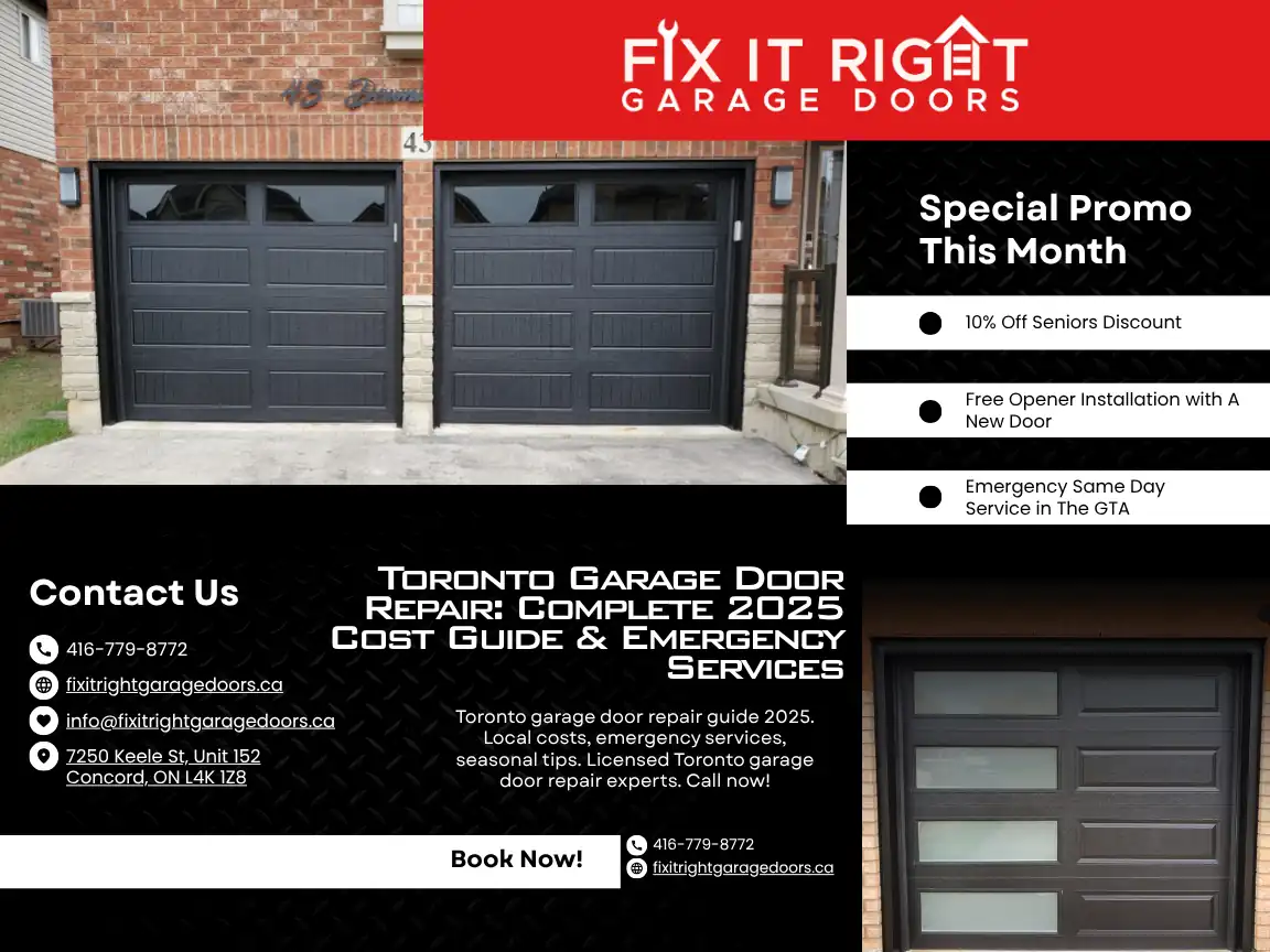 Toronto Garage Door Repair: Complete 2025 Cost Guide & Emergency Services