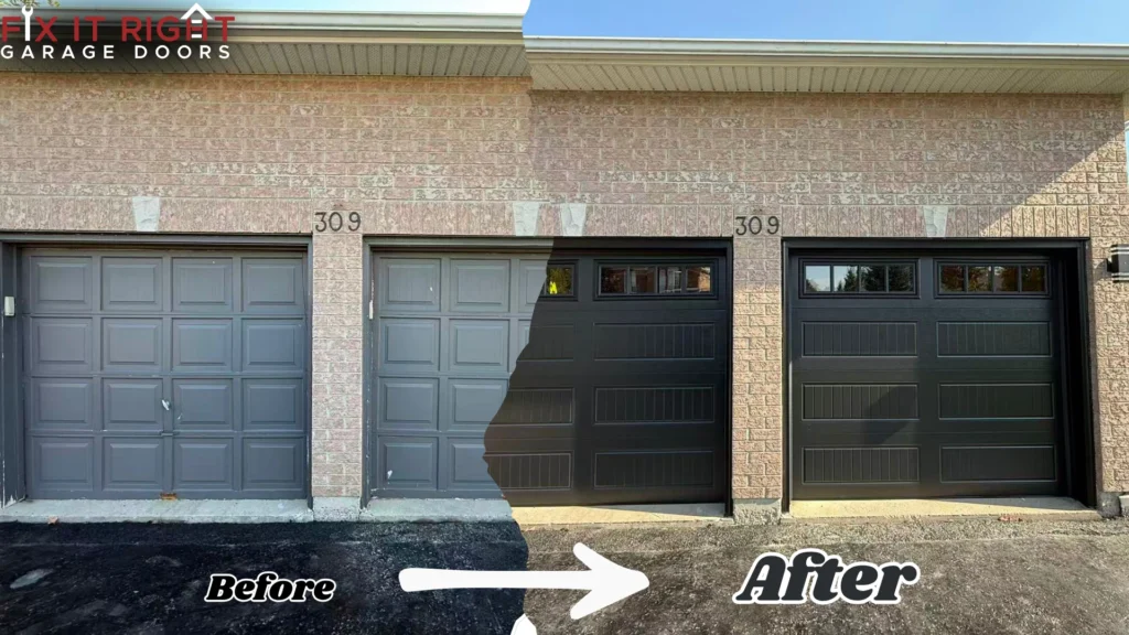 Before and After Garage Door Installation in Barrie